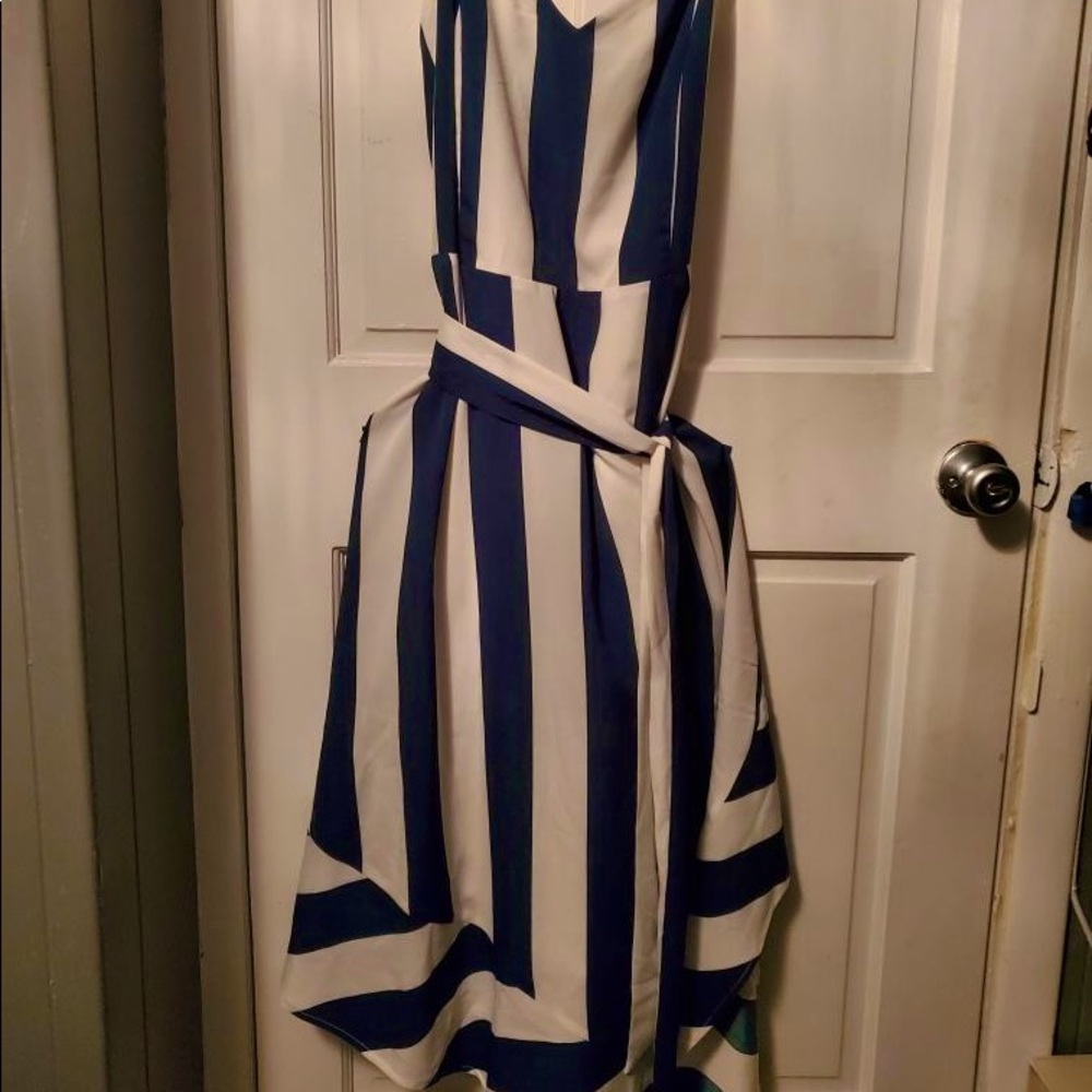 Fashion to figure striped high lo dress